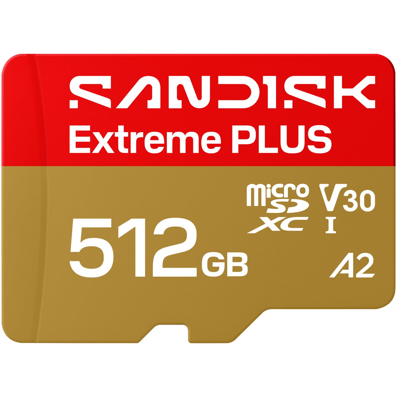 SanDisk Extreme PLUS 250MB/s microSDXC UHS-I Memory Card with Adaptor - 512GB