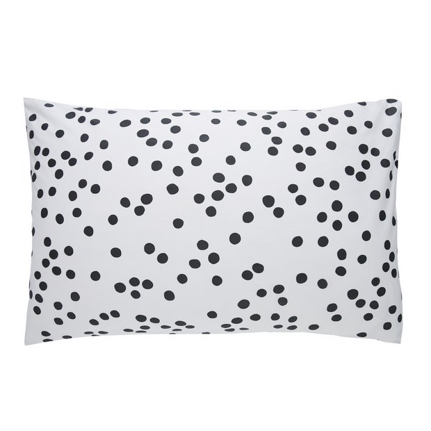 Buy Habitat Penny Cotton Standard Pillowcase Pair - Black | Pillowcases | Argos