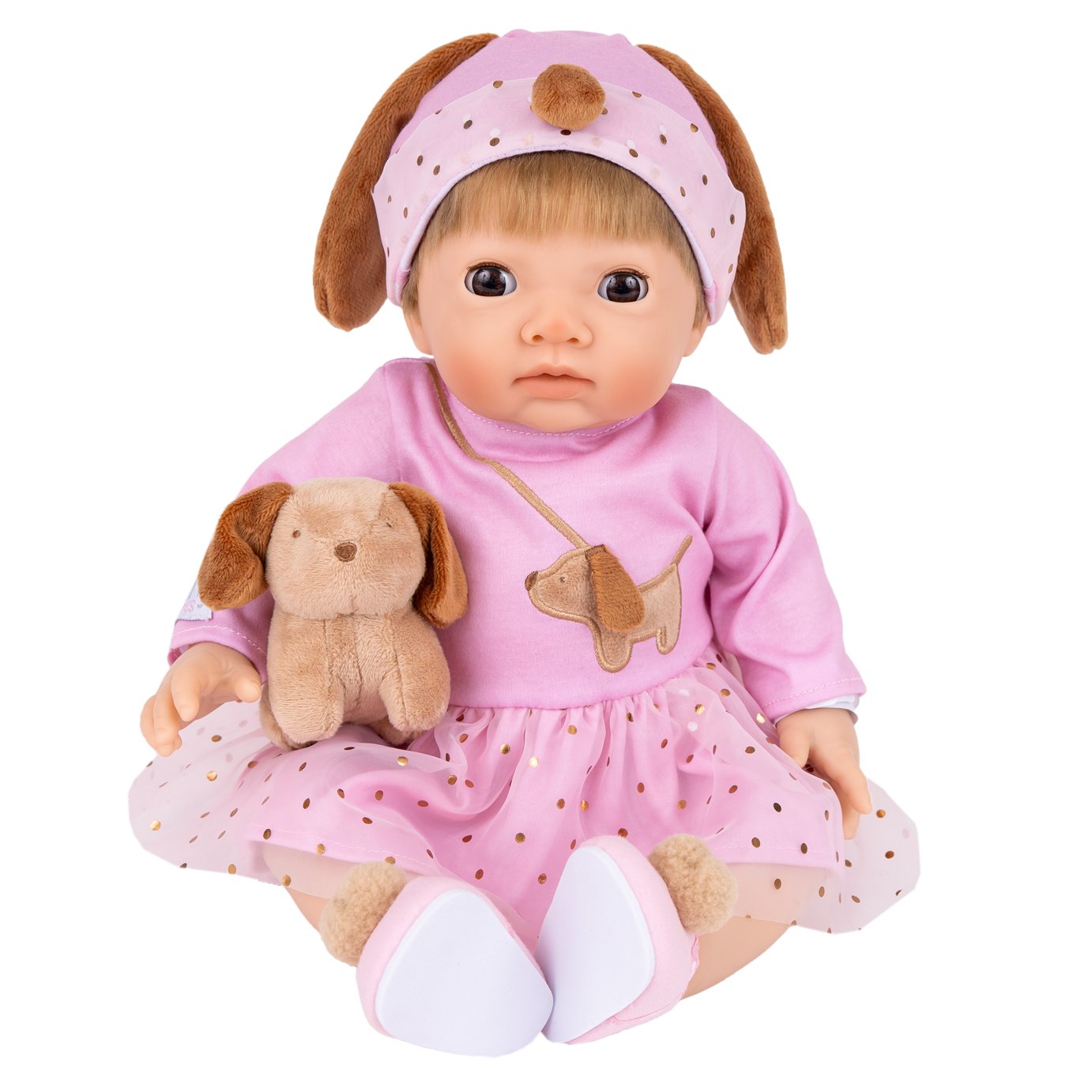 Tiny Treasures Puppy Play Time Doll - 44cm Baby Doll