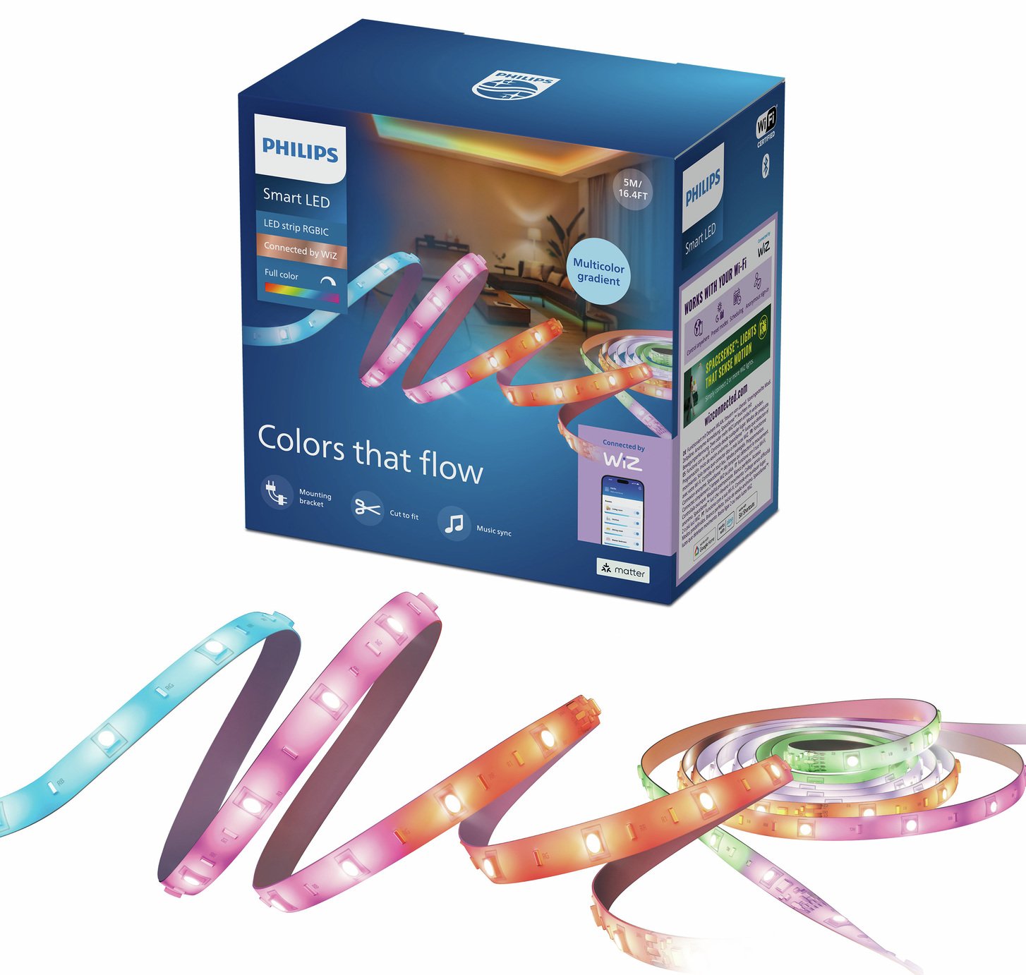 Philips RGBIC Indoor Smart LED Lightstrip - 5m