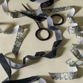 Habitat x Morris & Co. Grosgrain Printed Ribbons Christmas Decoration- Pack of 3