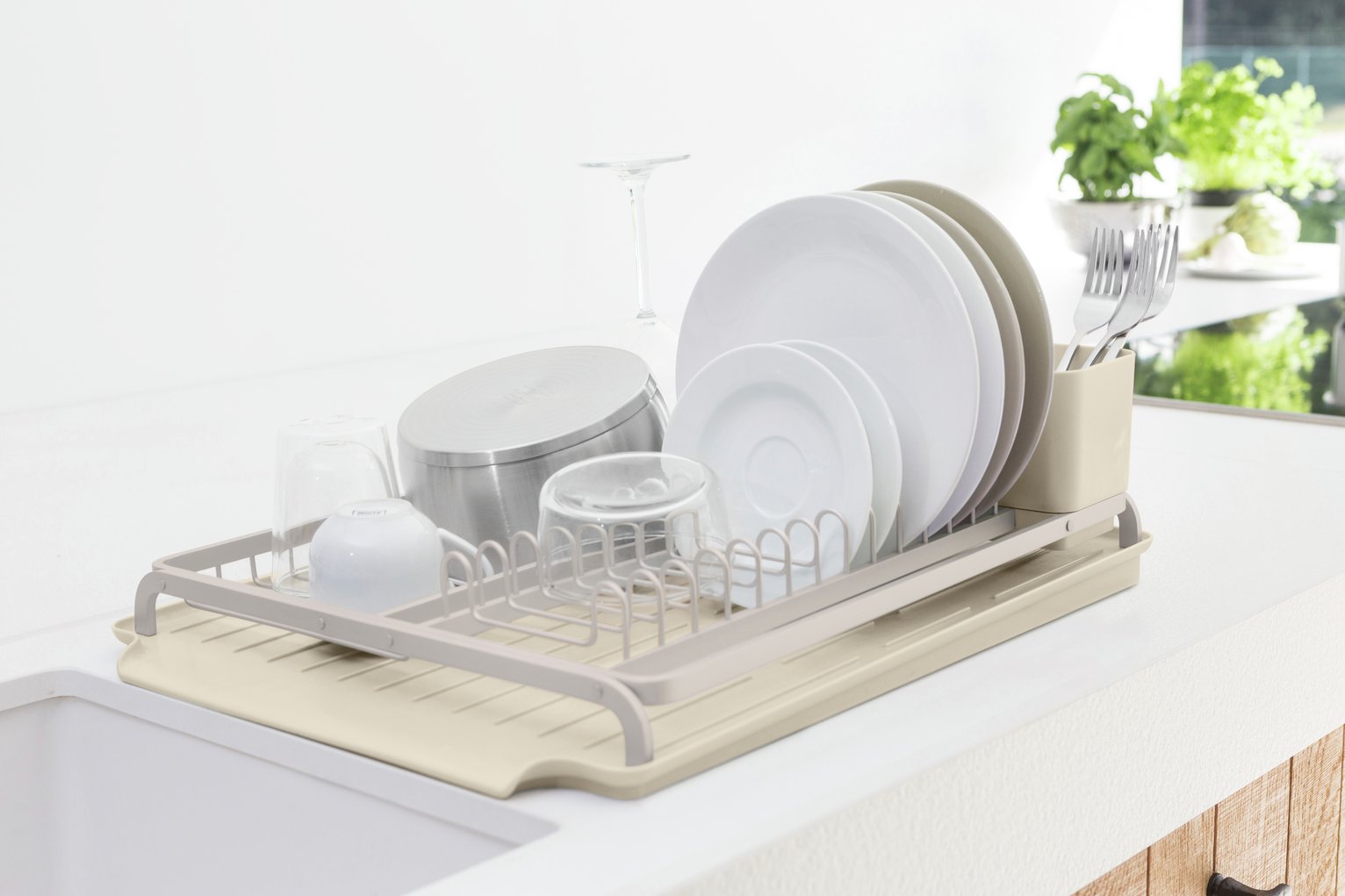 Brabantia SinkSide Dish Drying Rack - Soft Beige