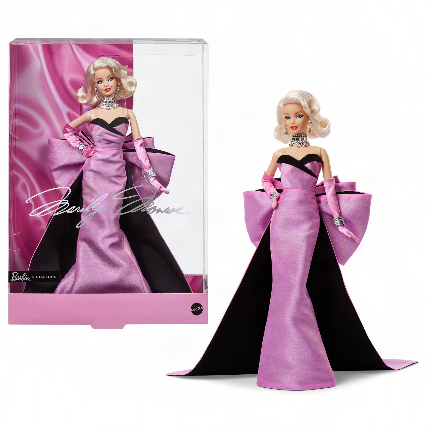 Marilyn Monroe Barbie Signature Collectable Doll, Wearing Iconic Pink Dress