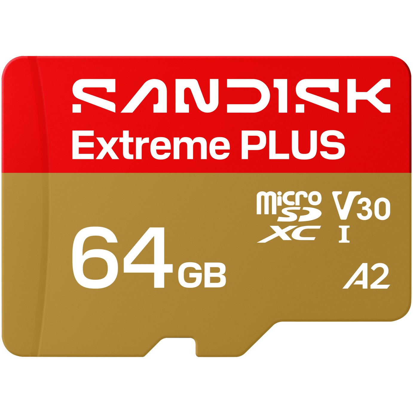 SanDisk Extreme PLUS 200MB/s microSDXC UHS-I Memory Card with Adaptor - 64GB