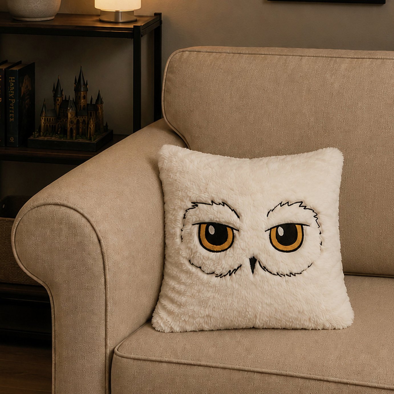 Harry Potter Owl Cushion White - 35x35cm