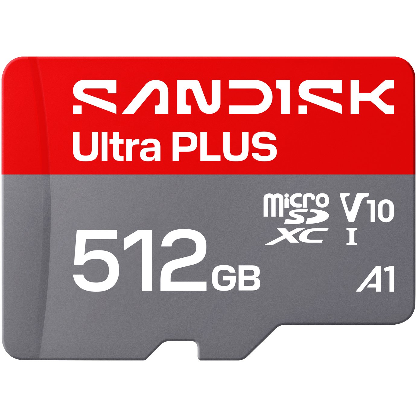 SanDisk Ultra PLUS 200MB/s microSDXC UHS-I Memory Card with Adaptor - 512GB