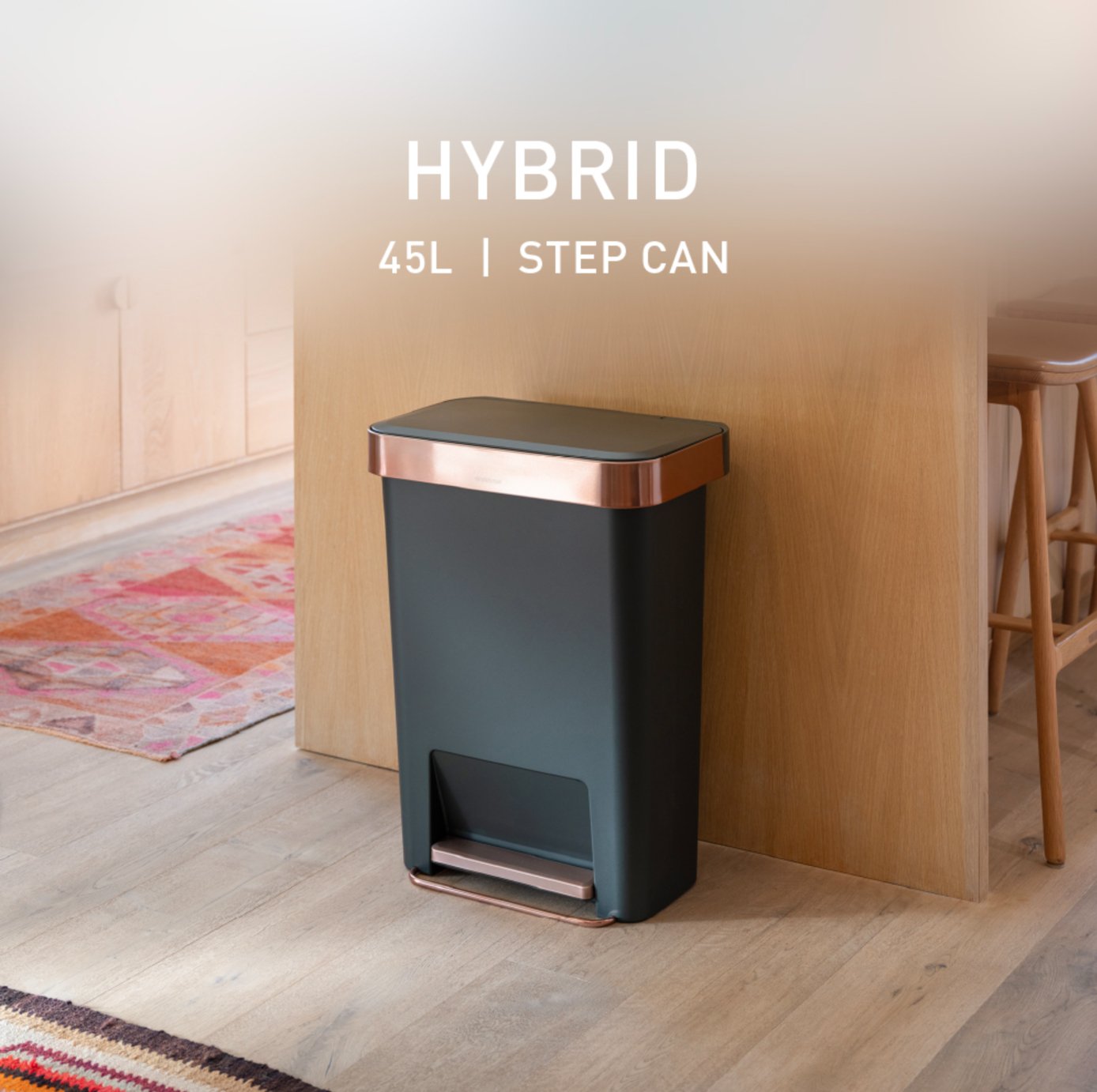 Simplehuman 45 Litre Hybrid Pedal Bin - Green