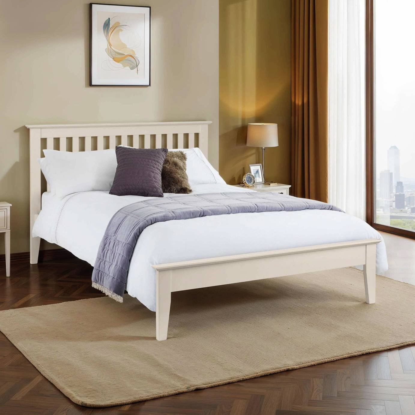 Julian Bowen Salerno Double Bedframe - Ivory