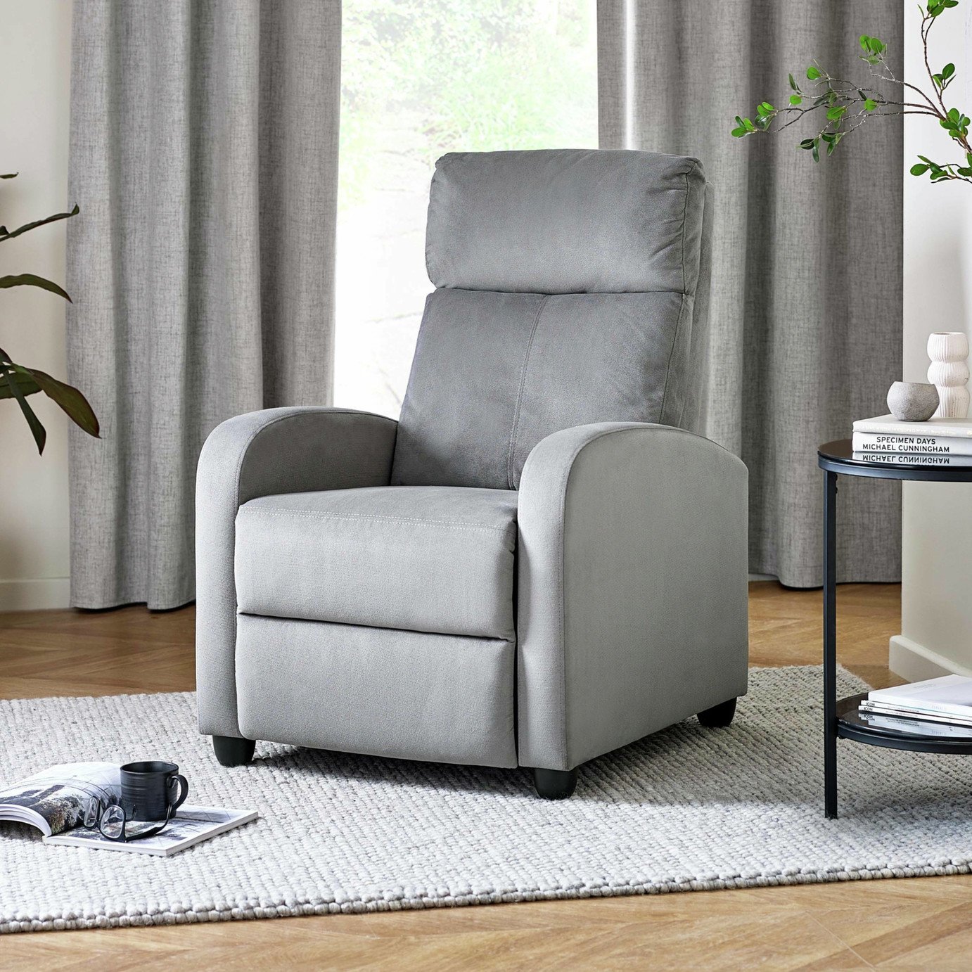 Julian Bowen Vivo Fabric Rise And Recline Chair - Grey