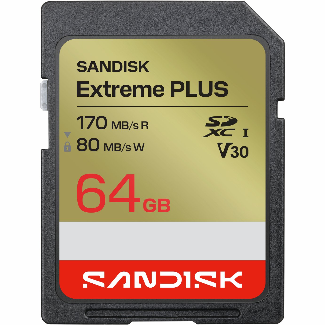 SanDisk Extreme PLUS 170MB/s SDXC UHS-I Memory Card - 64GB