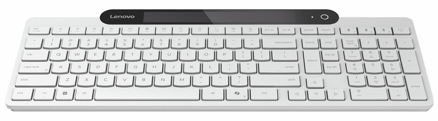 Lenovo 800 Self-Charging Wireless Bluetooth Keyboard - White