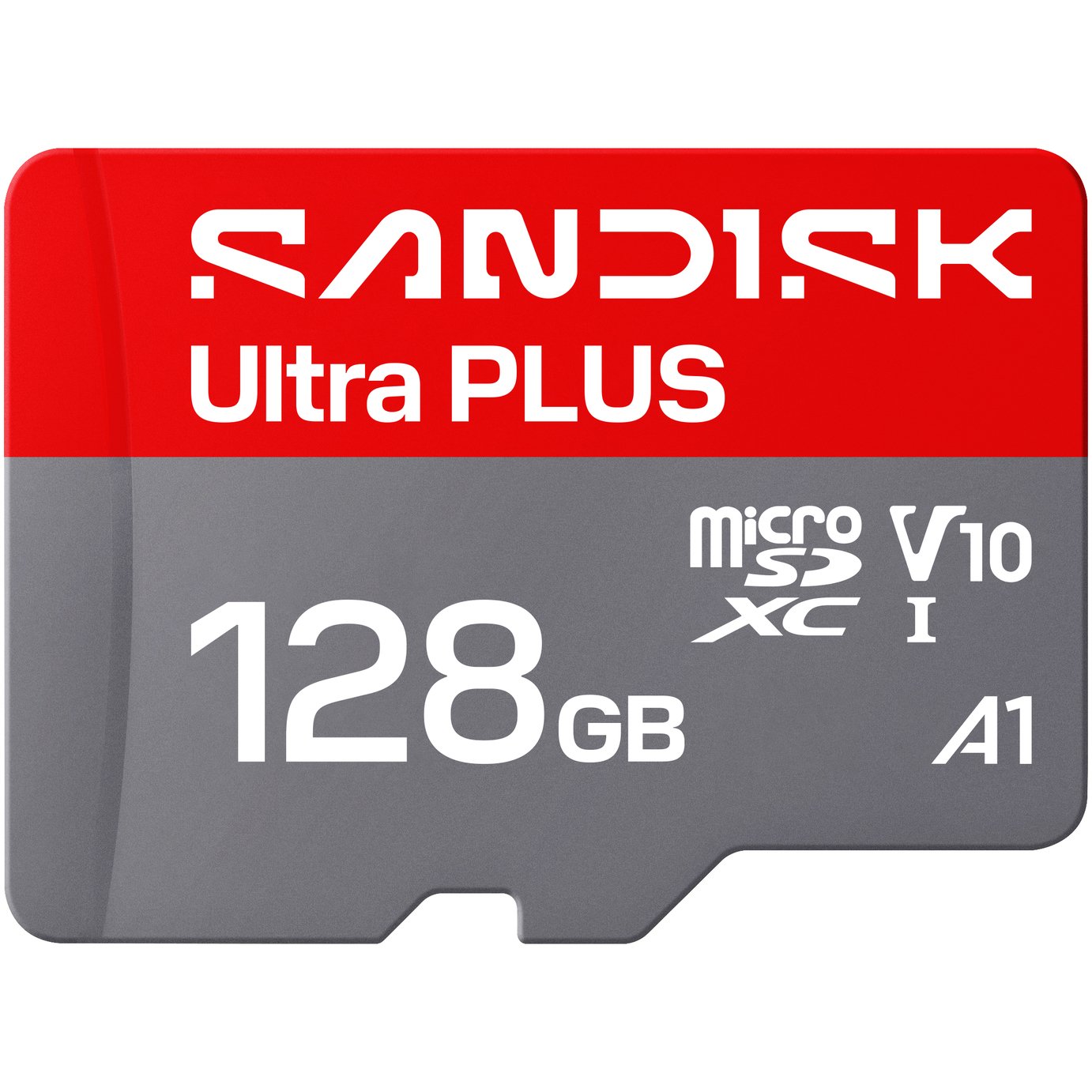 SanDisk Ultra PLUS 200MB/s microSDXC UHS-I Memory Card with Adaptor - 128GB