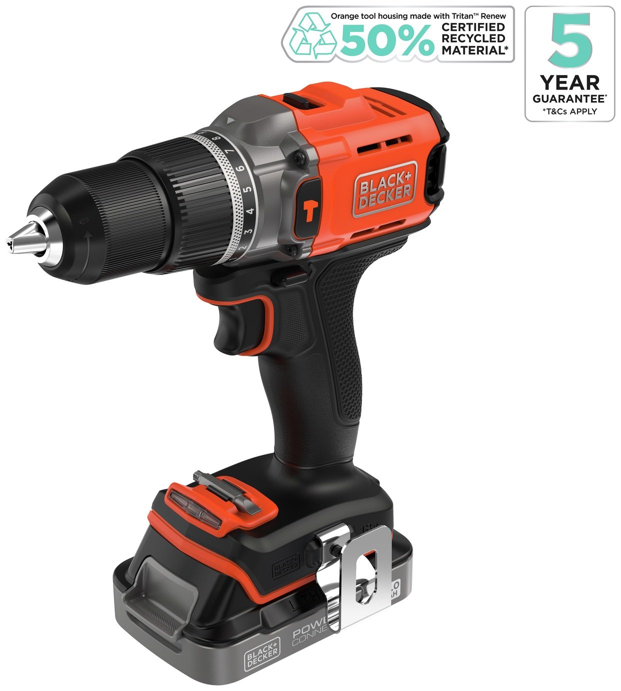 Black + Decker 18V Cordless Hammer Drill