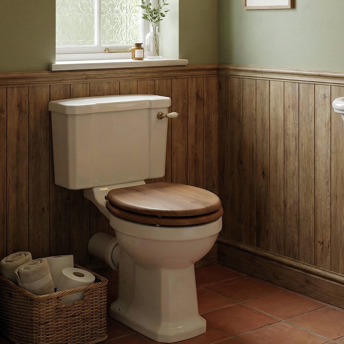 Aqualona Driftwood Moulded Wood Toilet Seat - Oak