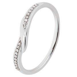 Revere 9ct White Gold Diamond 0.05ct Twist Band Ring