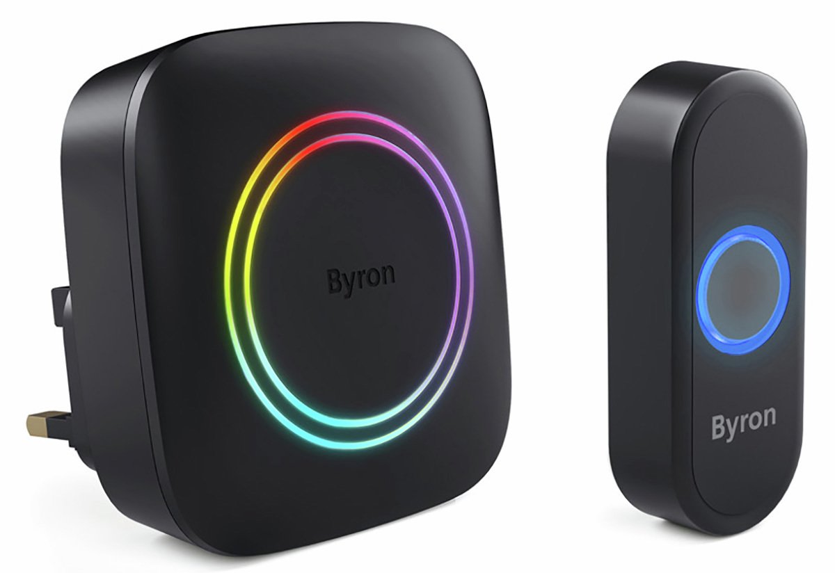 Byron DBY-23852BS 300m Plug In Wireless Doorbell Set - Black