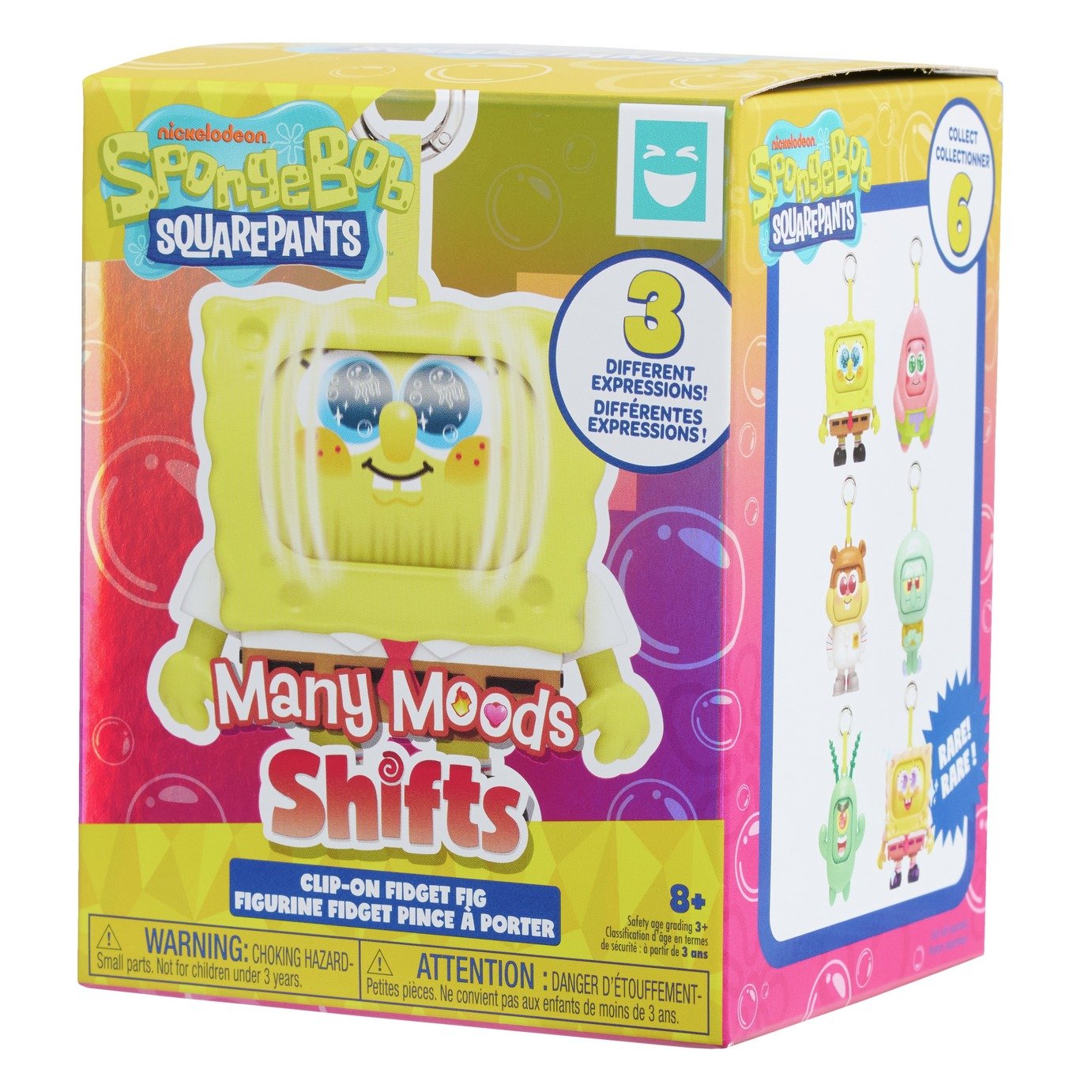 Happy Haul SpongeBob SquarePants Many Moods Shifts Clip-On Fidget Figure 