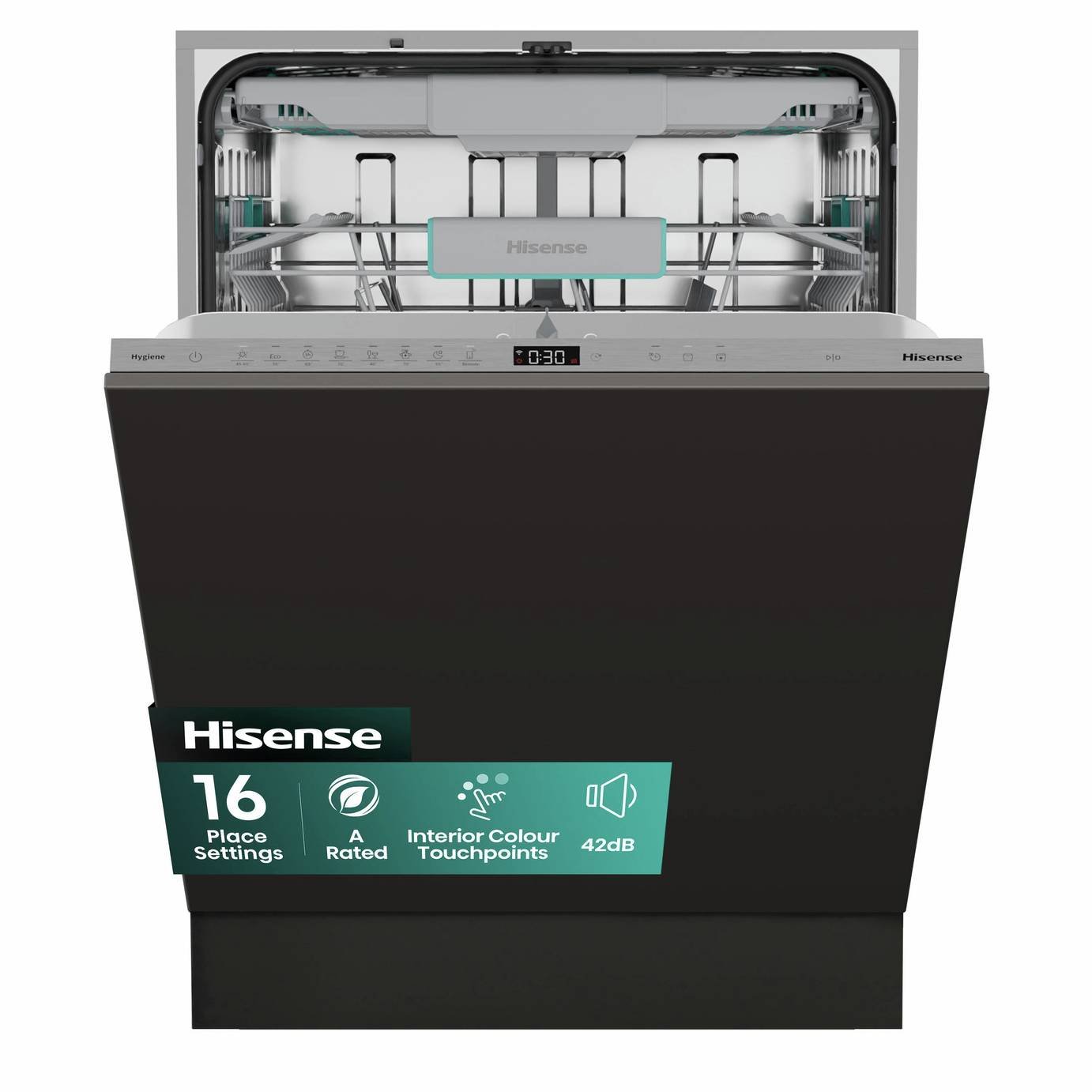 Hisense HV673A60UK Full size Dishwasher - Black