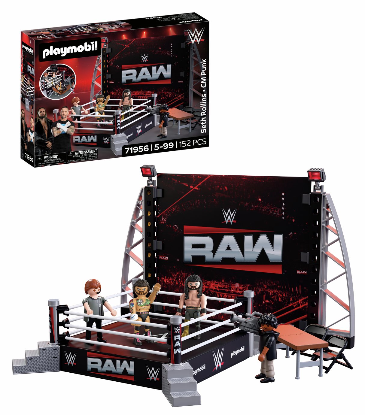 Playmobil WWE RAW Ring Collectors Set Wrestling Playset