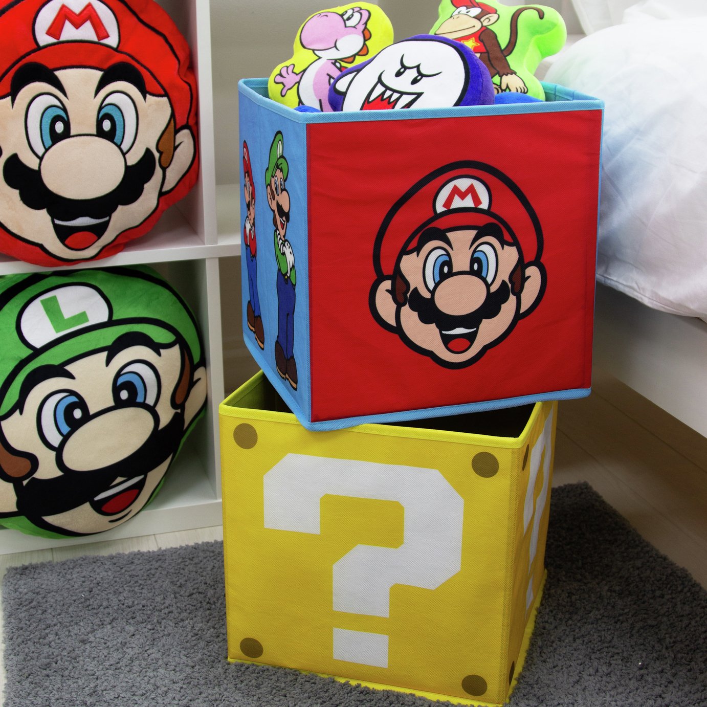 Nintendo Pack Of 2 Storage Boxes - Multicoloured