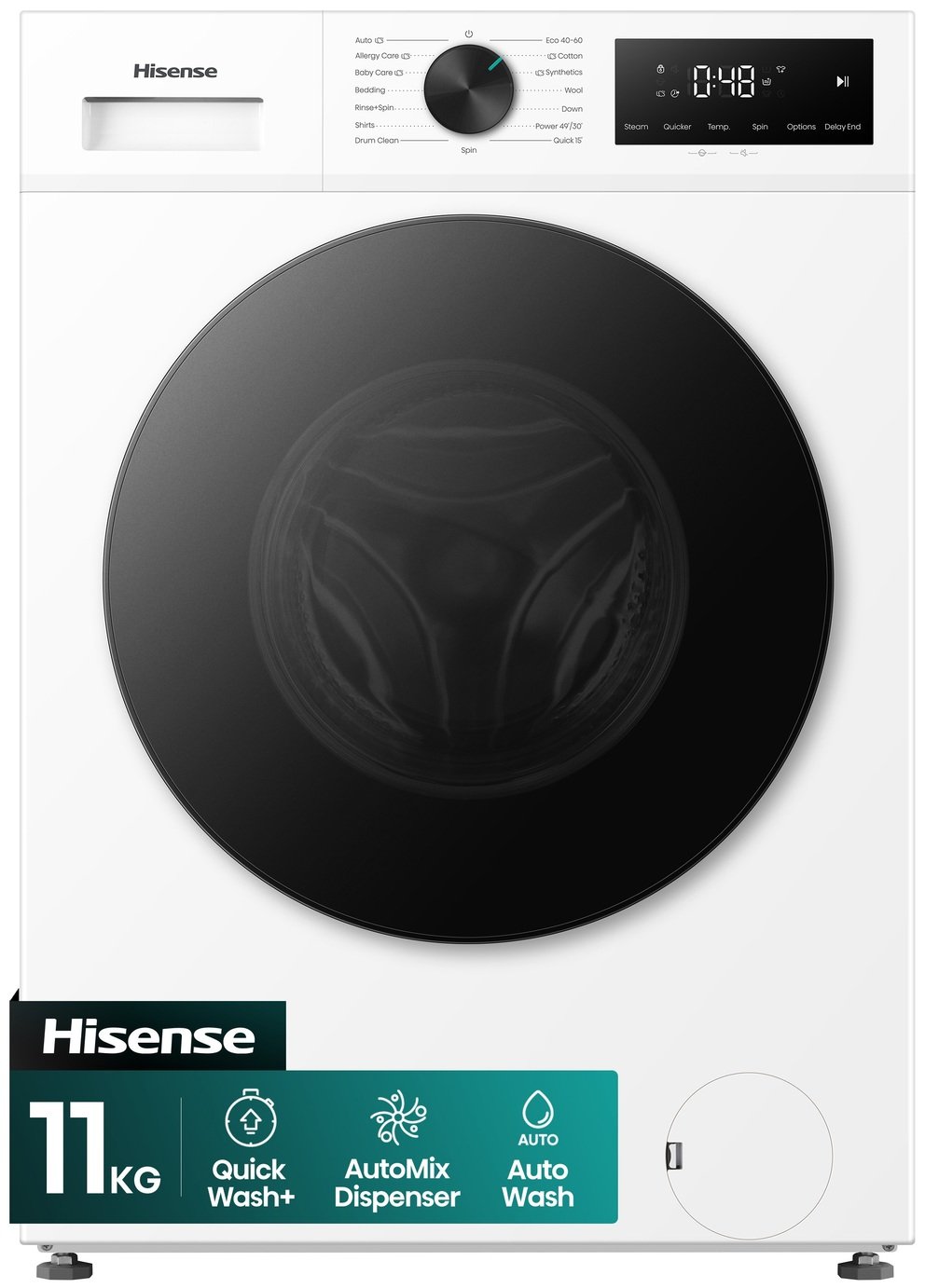 Hisense 1i Series WF1I1142BWL2 11KG 1400 Spin Washing Machine - White