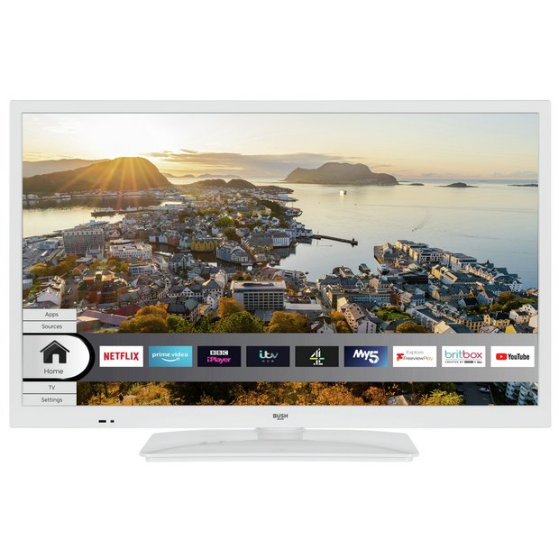 Ook hooi Gemaakt om te onthouden Buy Bush 24 Inch Smart HD Ready HDR LED TV / DVD Combi - White | Televisions  | Argos