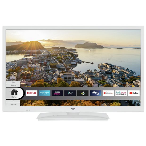 Buy Bush 24 Inch Smart Hd Ready Hdr Led Tv Dvd Combi White Televisions Argos