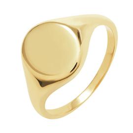 Revere 9ct Yellow Gold Oval Signet Ring - N