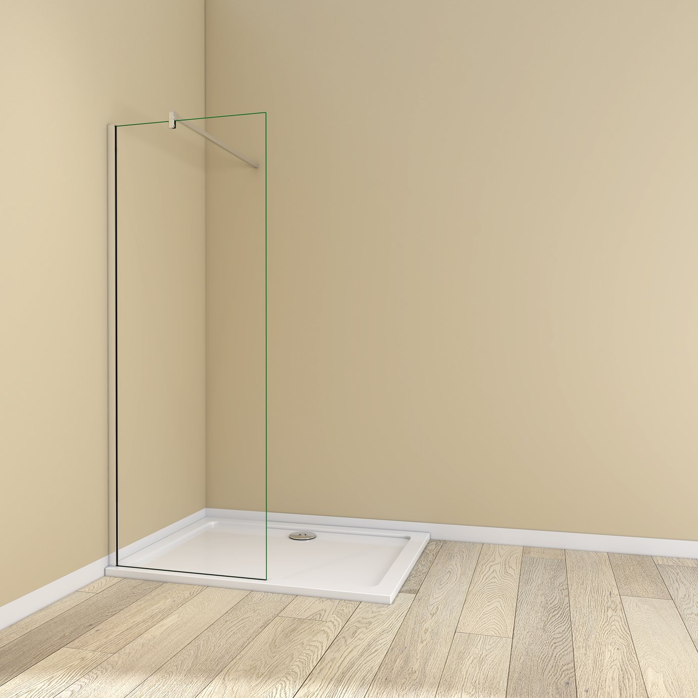 MLH Walk In Shower 140x70cm Full Shower Enclosure - Silver