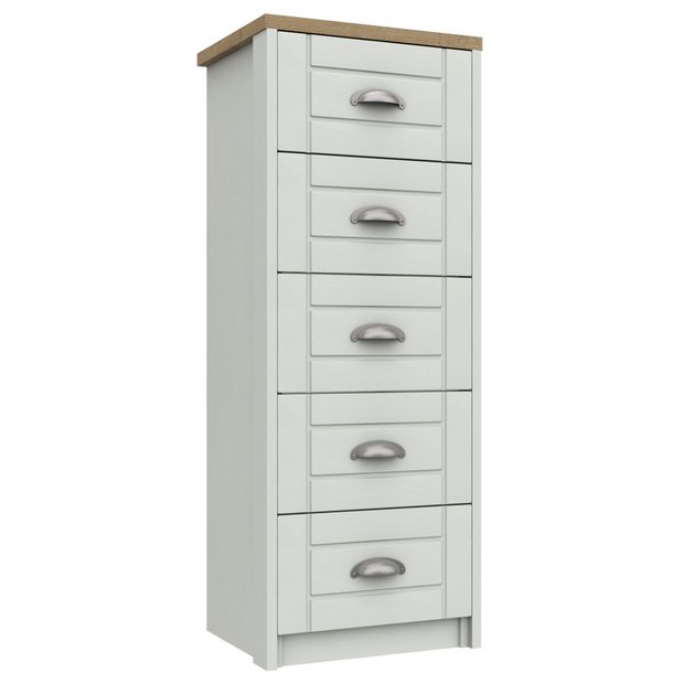 Buy Kielder 5 Drawer Tallboy White Chest of drawers Argos