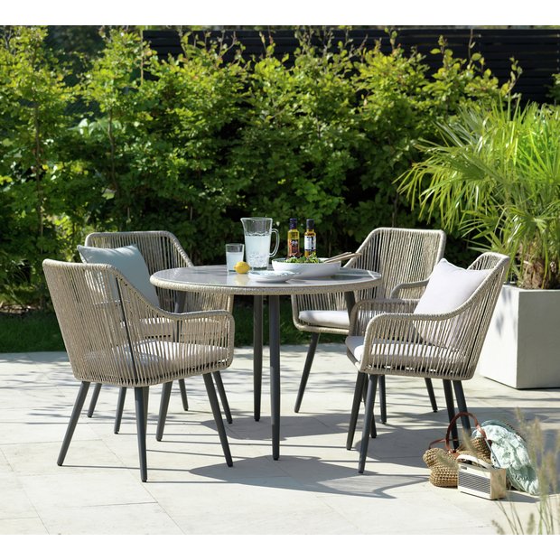 Rattan cube dining store set argos