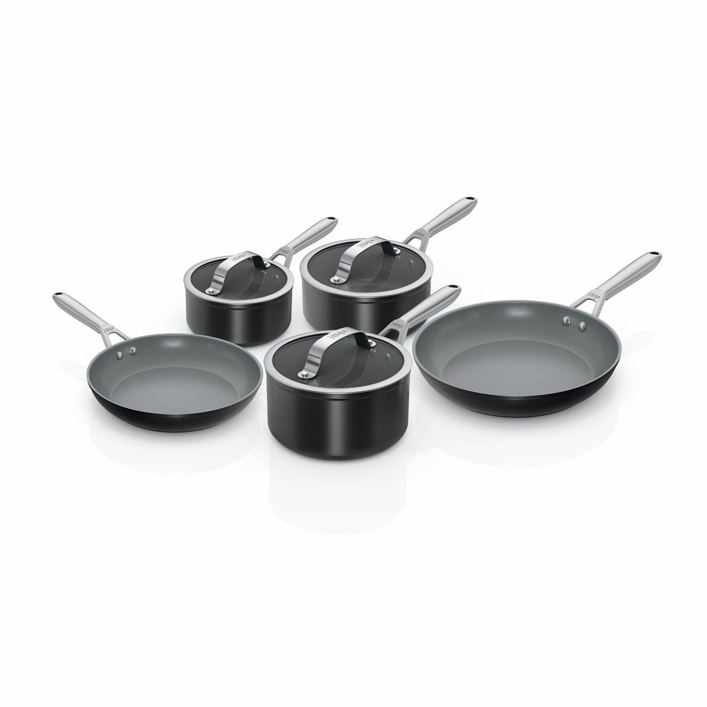 Ninja Ceramic Pro 5 Piece Aluminium Pan Set - Black