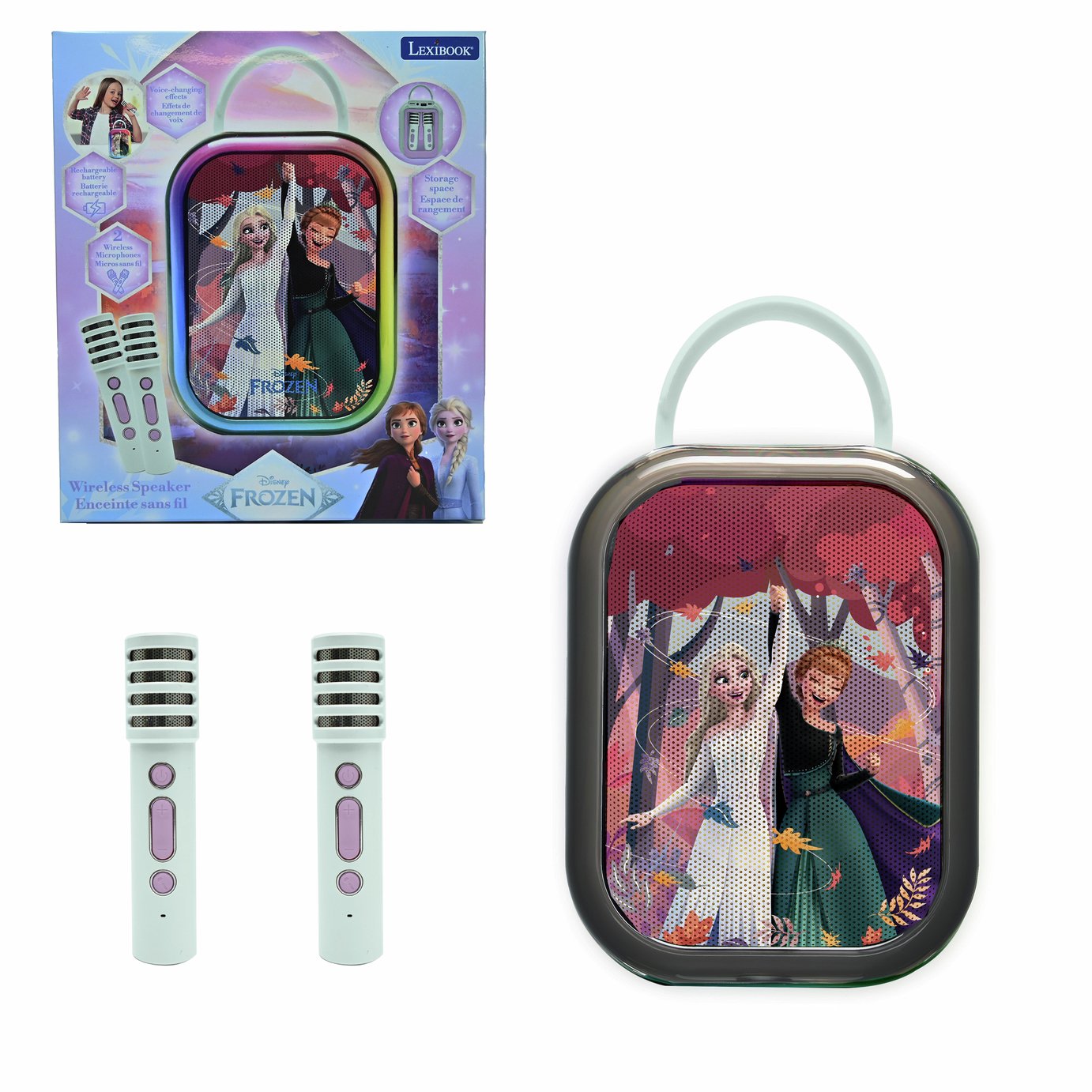 Disney Frozen Karaoke Speaker With Party Lights Musical Toy
