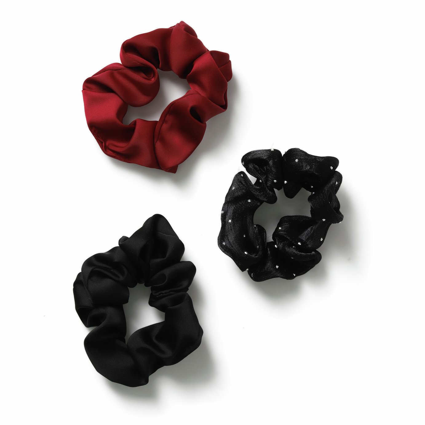 Flitzy Satin Scrunchies - Pack of 3