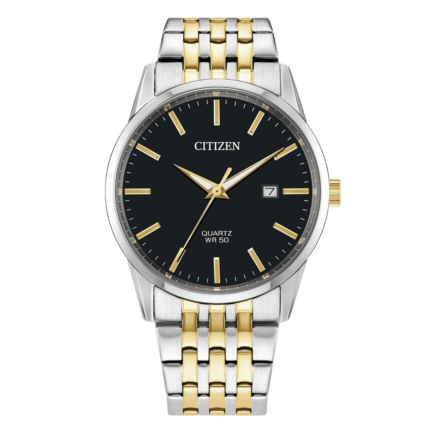 Citizen Men's Black Dial Two Tone Bracelet Watch