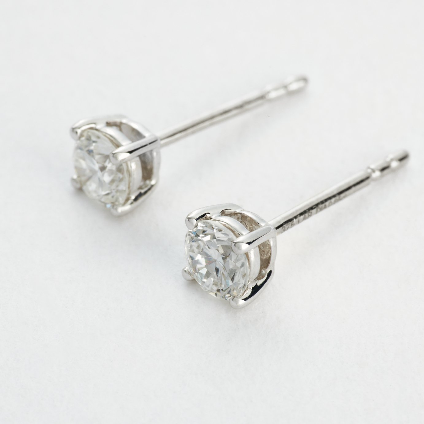 Revere 9ct White Gold 0.5ct Lab Grown Diamond Stud Earrings