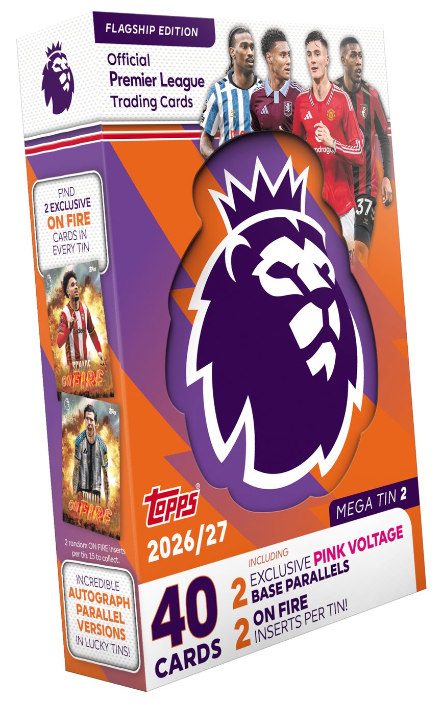 Topps Flagship Premier League 2026-27 Mega Tin Trading Cards - Orange