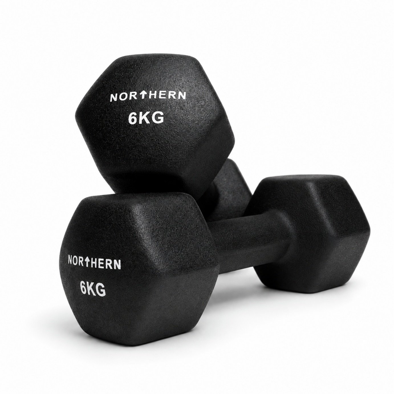 Northern Neoprene Hex Dumbbells - 2 x 6 kg