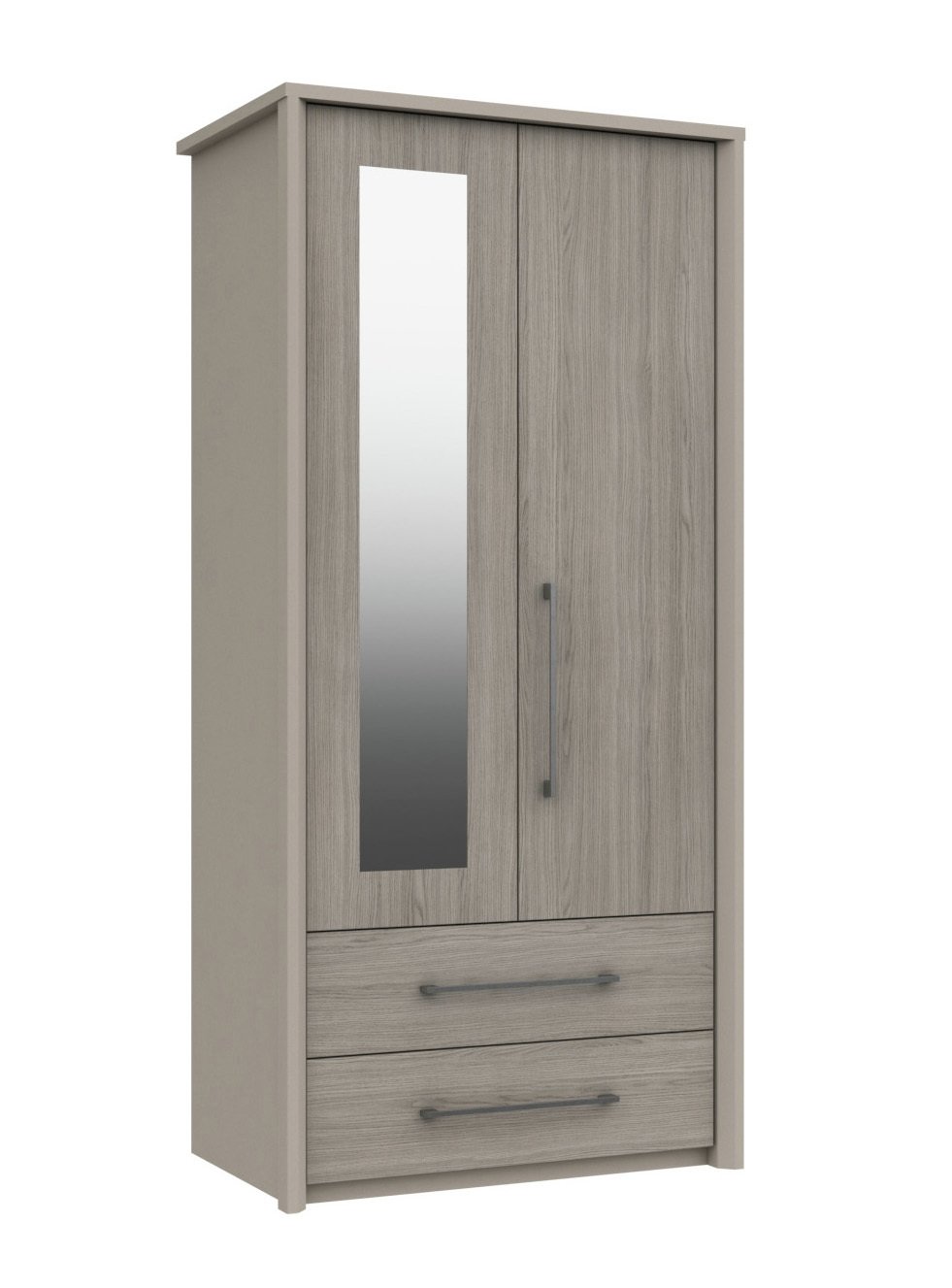Lancaster 2 Door 2 Drawer Mirror Wardrobe