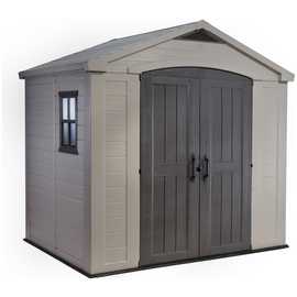 Keter Factor Apex Garden Storage Shed 8 x 6ft – Beige/Brown