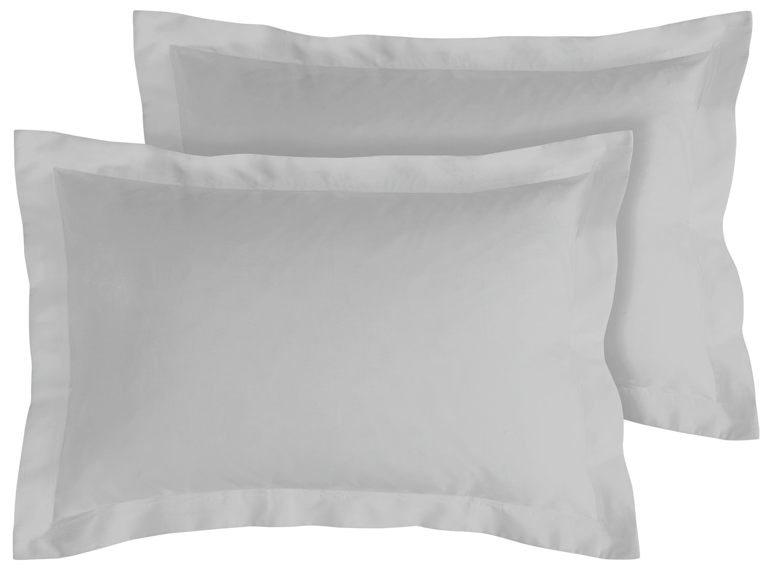 Habitat Cotton Rich 180 TC Oxford Pillowcase Pair- Dove Grey