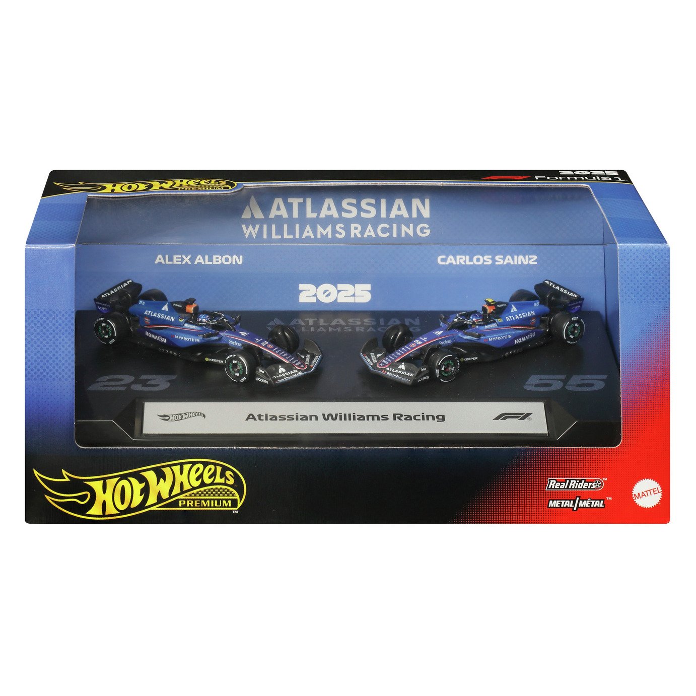 Hot Wheels Premium Formula 1 Atlassian Williams Racing 2-Pack of 1:64