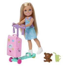 Barbie Club Chelsea Limitless Adventure Doll, Scooter Suitcase and Accessories