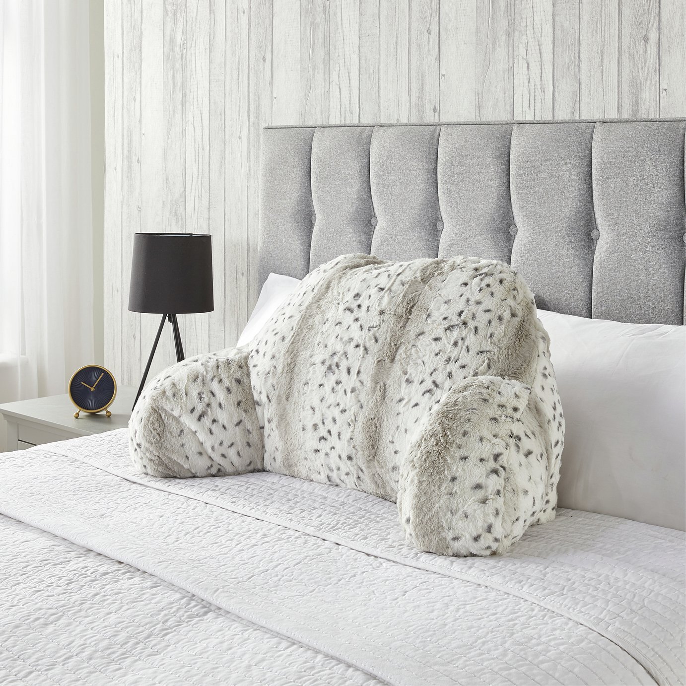 Downland Snow Lep Fleece Cushion Grey - 89cm