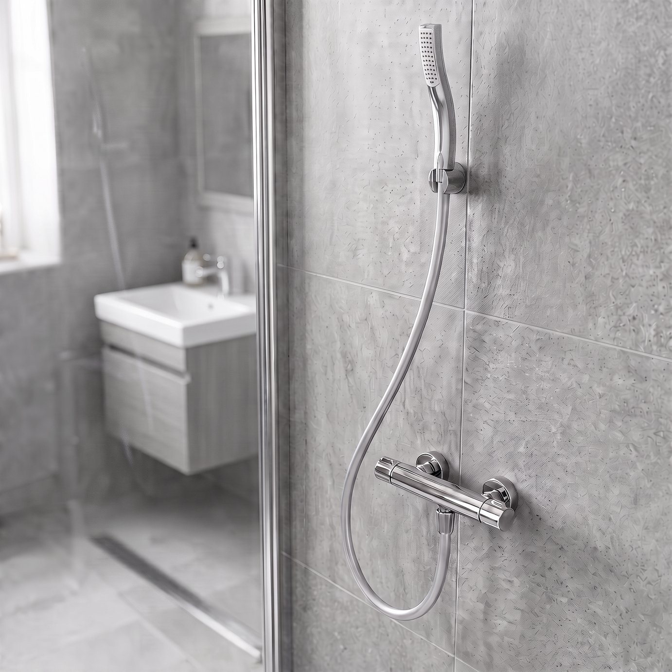 Aqualona PVC Shower Hose 1.5M - Silver
