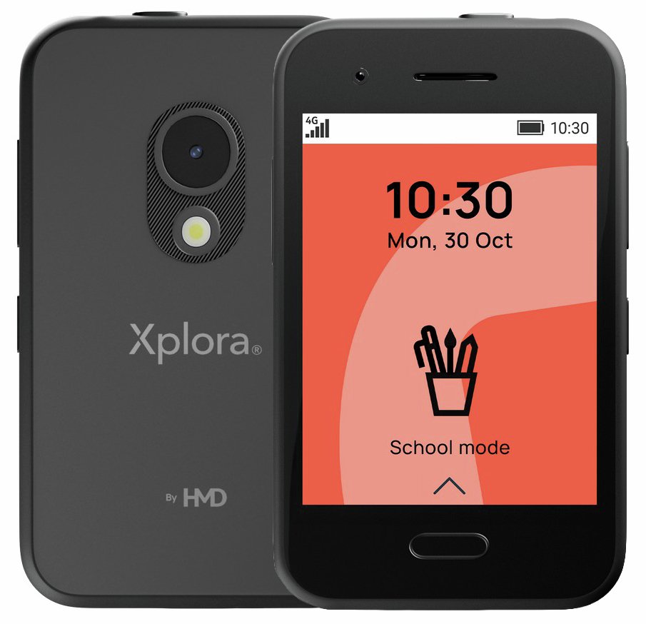 SIM Free XploraOne Kids Mobile Phone - Black