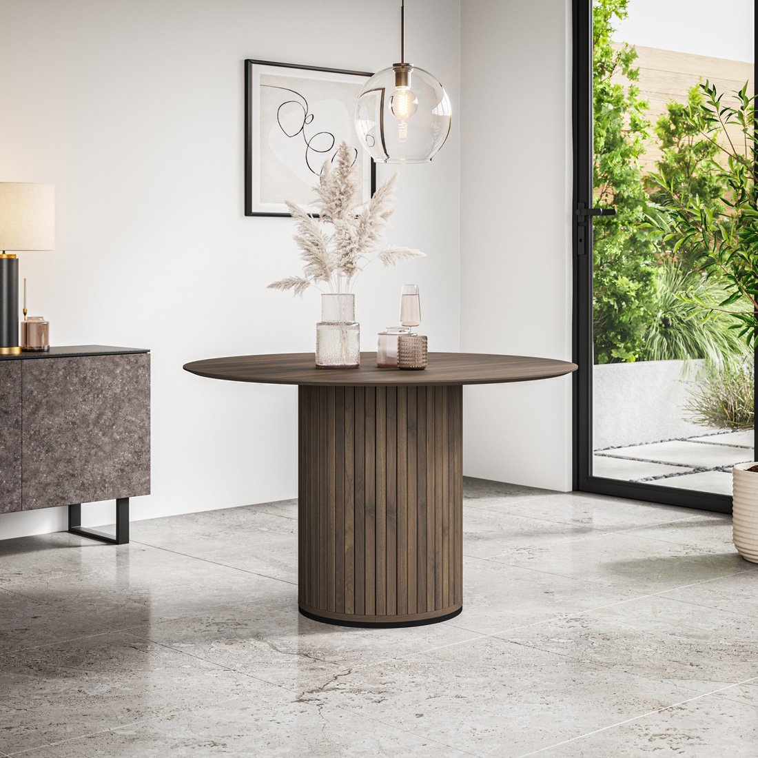 Furniture Online Arlo Walnut Legs Dining Table - Walnut