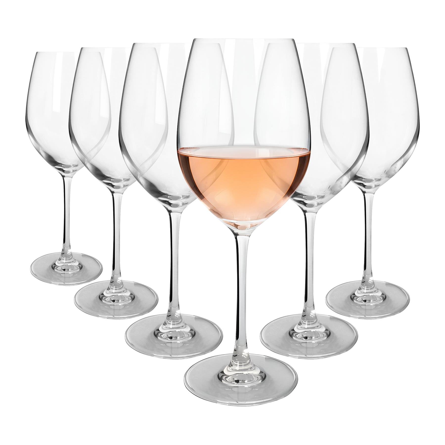 Argon Tableware Mayfair Crystal Rose Wine Glasses - Pack of 6