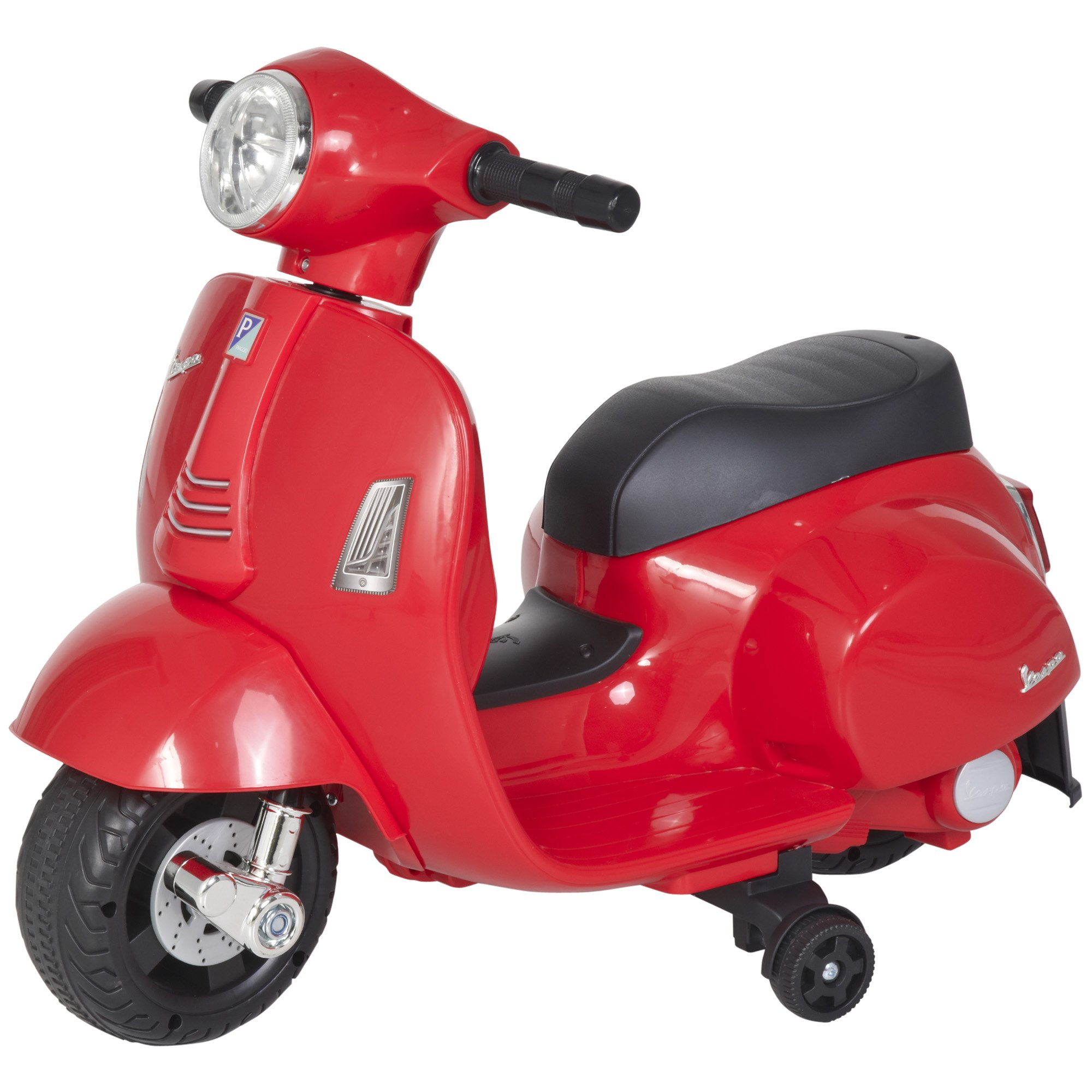 HOMCOM Vespa 6V 18 to 36 Months Kids Electric Motorbike – Red
