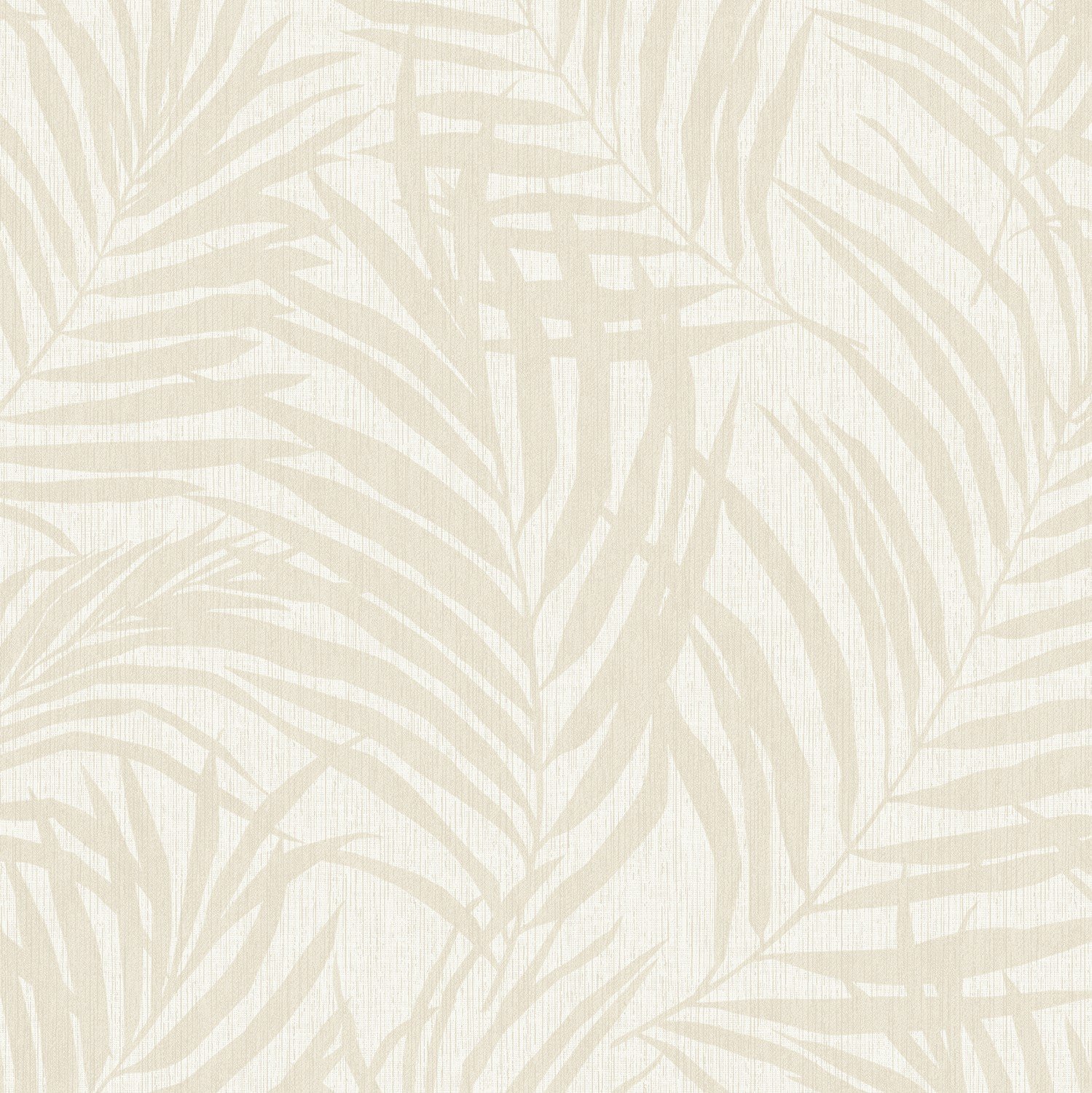 Grandeco Maui Palm Frond Leaf Textured Wallpaper - Neutral